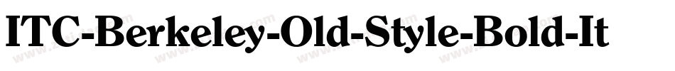 ITC-Berkeley-Old-Style-Bold-It字体转换