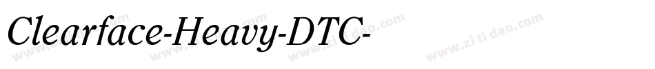 Clearface-Heavy-DTC字体转换