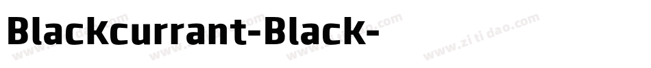 Blackcurrant-Black字体转换