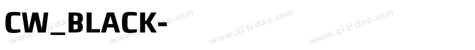 CW_BLACK字体转换