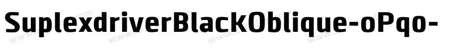 SuplexdriverBlackOblique-oPq0字体转换