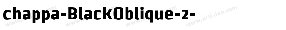 chappa-BlackOblique-2字体转换