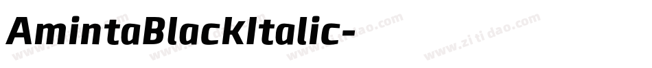 AmintaBlackItalic字体转换