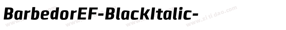 BarbedorEF-BlackItalic字体转换