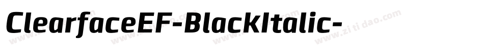 ClearfaceEF-BlackItalic字体转换