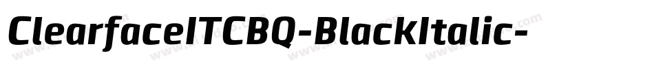 ClearfaceITCBQ-BlackItalic字体转换