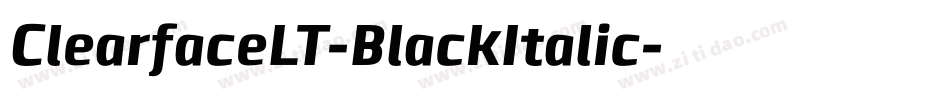 ClearfaceLT-BlackItalic字体转换