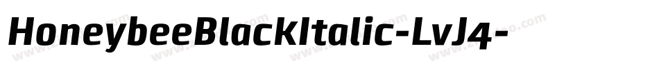 HoneybeeBlackItalic-LvJ4字体转换