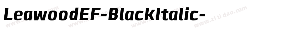 LeawoodEF-BlackItalic字体转换
