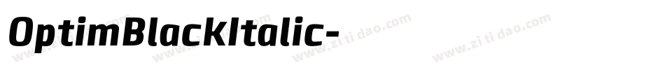 OptimBlackItalic字体转换