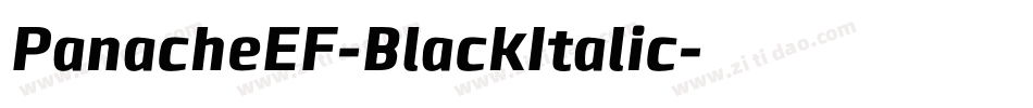 PanacheEF-BlackItalic字体转换