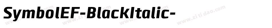 SymbolEF-BlackItalic字体转换