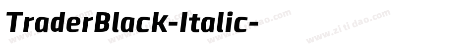 TraderBlack-Italic字体转换