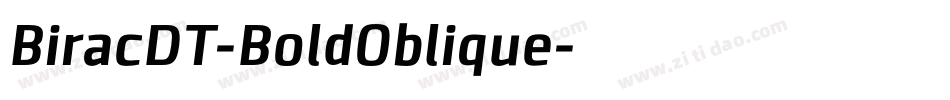 BiracDT-BoldOblique字体转换