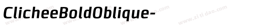 ClicheeBoldOblique字体转换