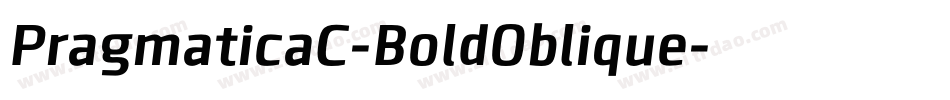 PragmaticaC-BoldOblique字体转换