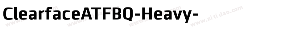 ClearfaceATFBQ-Heavy字体转换