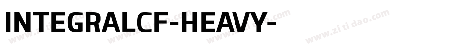 INTEGRALCF-HEAVY字体转换