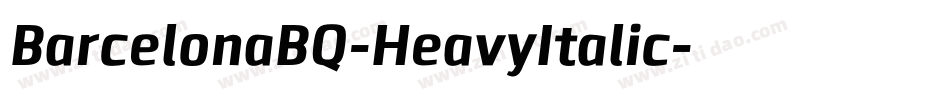 BarcelonaBQ-HeavyItalic字体转换