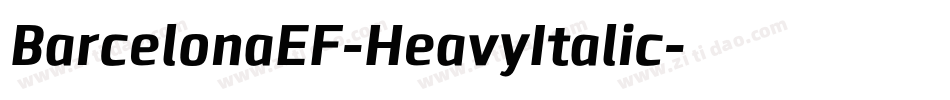 BarcelonaEF-HeavyItalic字体转换