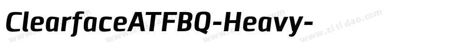 ClearfaceATFBQ-Heavy字体转换