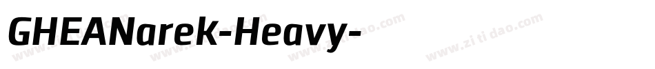 GHEANarek-Heavy字体转换