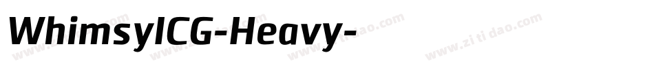 WhimsyICG-Heavy字体转换