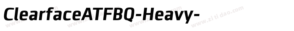 ClearfaceATFBQ-Heavy字体转换