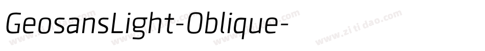 GeosansLight-Oblique字体转换