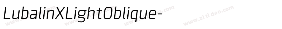 LubalinXLightOblique字体转换
