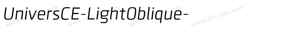 UniversCE-LightOblique字体转换