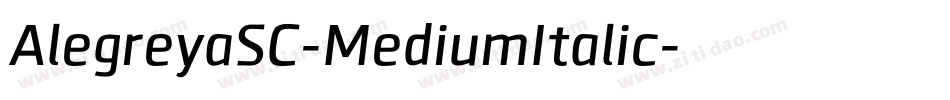 AlegreyaSC-MediumItalic字体转换