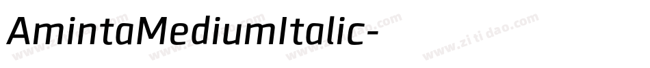 AmintaMediumItalic字体转换