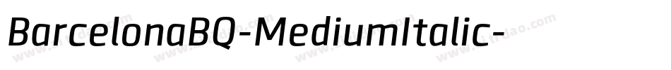 BarcelonaBQ-MediumItalic字体转换