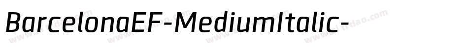 BarcelonaEF-MediumItalic字体转换