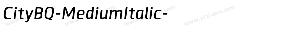 CityBQ-MediumItalic字体转换