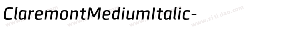 ClaremontMediumItalic字体转换