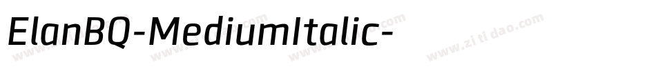 ElanBQ-MediumItalic字体转换