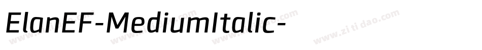 ElanEF-MediumItalic字体转换