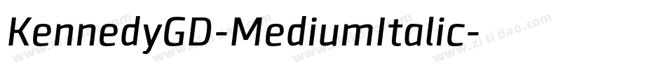 KennedyGD-MediumItalic字体转换