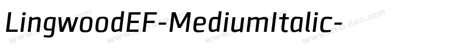 LingwoodEF-MediumItalic字体转换
