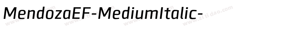 MendozaEF-MediumItalic字体转换