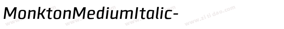 MonktonMediumItalic字体转换