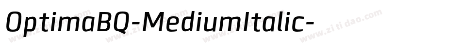 OptimaBQ-MediumItalic字体转换