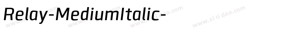 Relay-MediumItalic字体转换