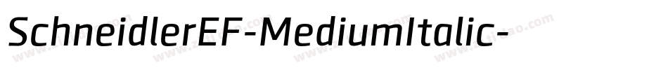 SchneidlerEF-MediumItalic字体转换