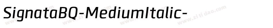 SignataBQ-MediumItalic字体转换