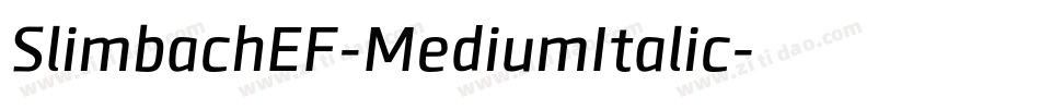 SlimbachEF-MediumItalic字体转换