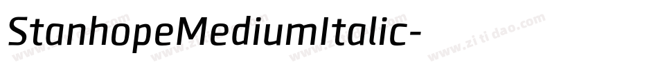 StanhopeMediumItalic字体转换