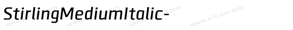 StirlingMediumItalic字体转换
